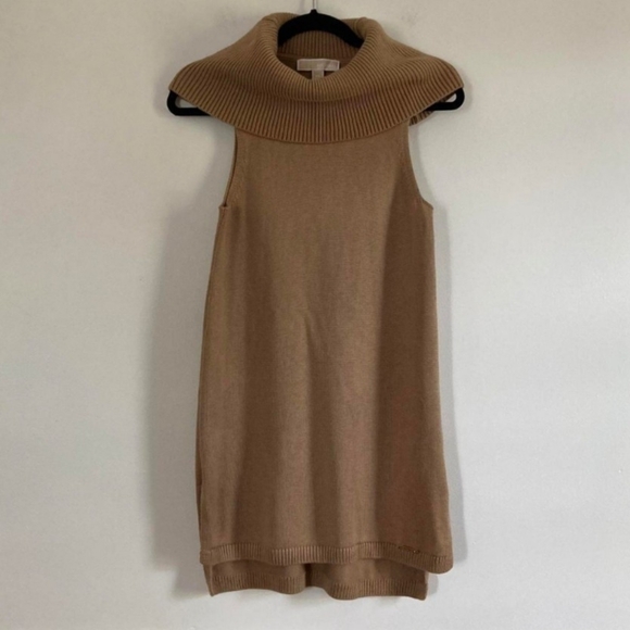 MICHAEL Michael Kors Sweaters - MICHAEL Michael Kors Camel Sleeveless Turtleneck Sweater